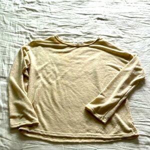 Treasure & Bond Size S Cream Raglan Long Sleeve Tunic